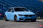 BMW M3 Sedan Sky Blue X Work on Vossen Wheels (VWS-2) 2016 года